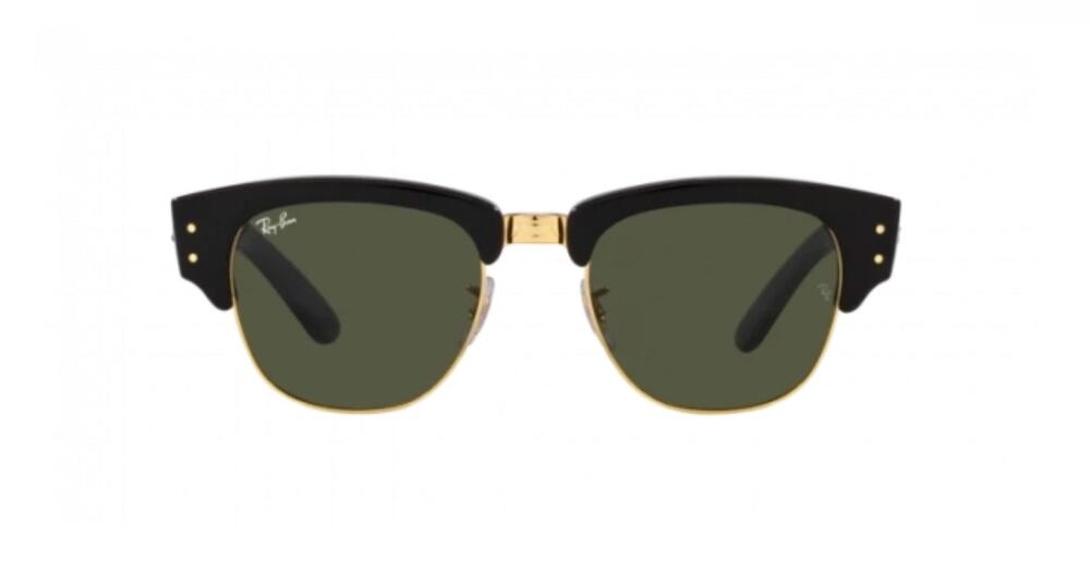 Ray-Ban RB0316S Mega Clubmaster Tortoise Arista Green Lens 50mm New